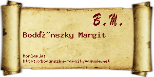 Bodánszky Margit névjegykártya