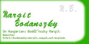 margit bodanszky business card